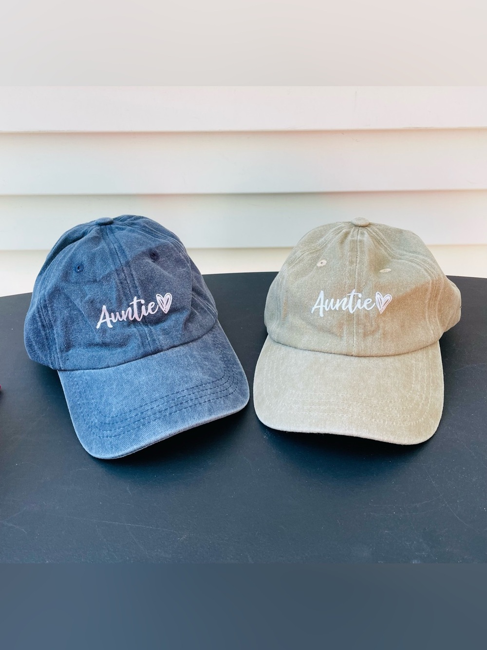 Auntie Embroidered Baseball Cap - Blue or Khaki